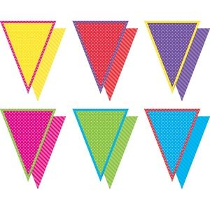 Brights Pennants With Pizzazz